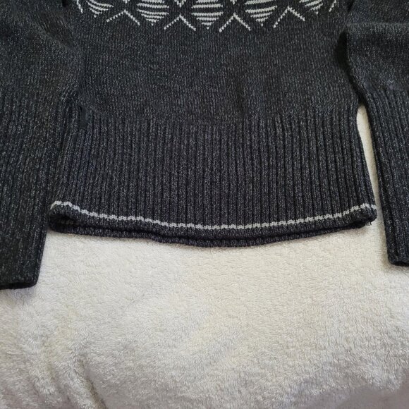 Icebreaker Merino Charcoal Fair Isle Turtleneck - Fitted & Very Soft - Picture 6 of 7